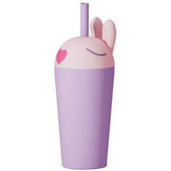 Asobu Bestie Sippy Bunny Παιδικό Παγούρι Θερμός Ανοξείδωτο με Καλαμάκι Λιλά 720ml