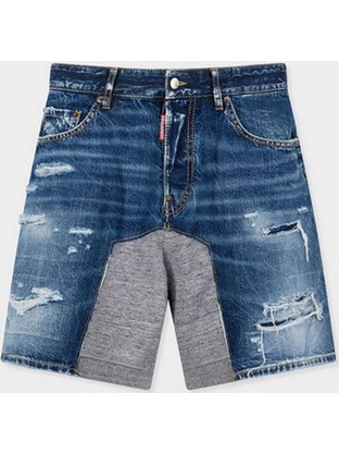 Dsquared2 Ανδρική Βερμούδα Τζιν Navy Μπλε S74MU0930-D30011-470