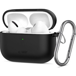 Tech-Protect Θήκη Σιλικόνης με Γάντζο για Apple AirPods Pro 3 Μαύρη