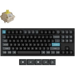 Keychron Q3 Ultra 8K Ασύρματο Μηχανικό Gaming Πληκτρολόγιο TenKeyLess με Keychron Silk POM Banana Διακόπτες RGB Black