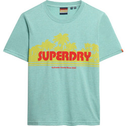 Superdry Outdoor Stripe Γυναικείο Αθλητικό T-Shirt Τιρκουάζ W1011616A-9CH