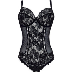 Sans Complexe Sexy Κορμάκι Slip See Through με Δαντέλα Μαύρο 20564