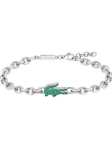 Lacoste Γυναικείο Βραχιόλι Αλυσίδα από Ατσάλι Ασημί με Ζιργκόν 2040610