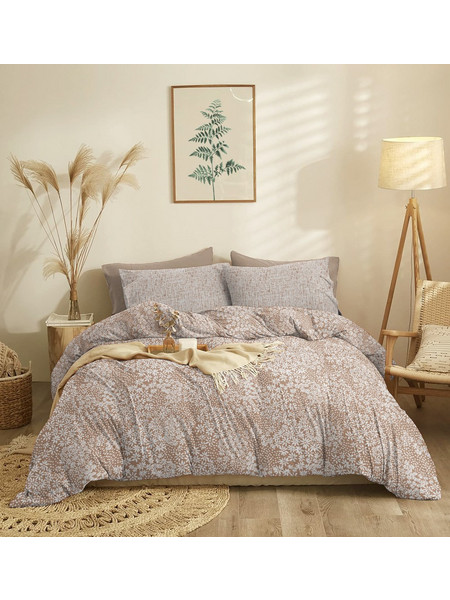 Cokitex Σετ Σεντόνια Διπλά 205x260 Marta Pansy Mocha