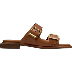 Clarks Ariany Bay Δερμάτινα Γυναικεία Σανδάλια Καφέ 261858-05
