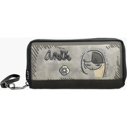 Anekke Μεγάλο Γυναικείο Πορτοφόλι RFID με Φερμουάρ Γκρι 41869-908