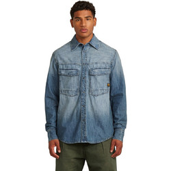 G-Star RAW Ανδρικό Πουκάμισο Τζιν Μακρυμάνικο Κανονική Γραμμή Μπλε D23006-D539-H092