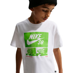 Nike Παιδικό T-Shirt Κοντομάνικο Λευκό Lime II0358-100