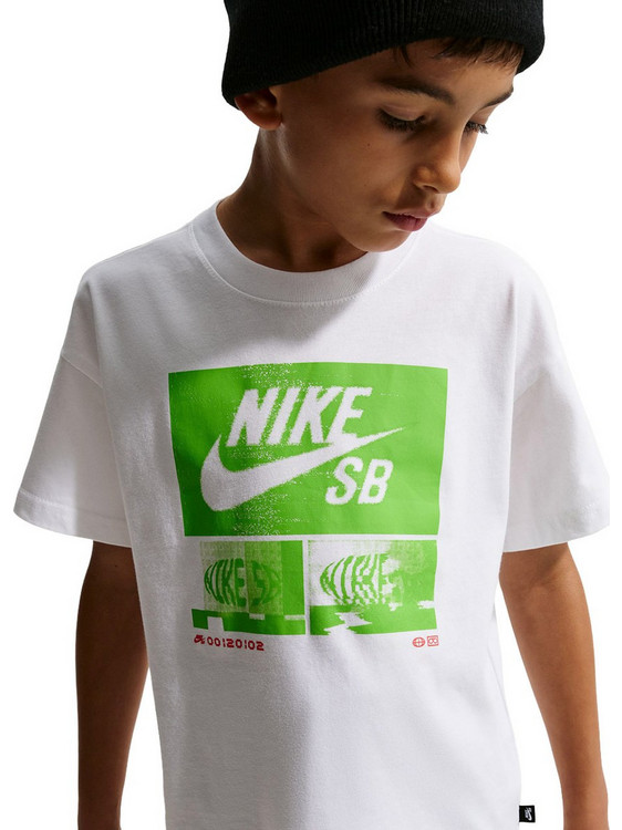 Nike Παιδικό T-Shirt Κοντομάνικο Λευκό Lime II0358-100