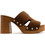 Steve Madden Γυναικεία Πέδιλα Suede Καφέ με Χοντρό Ψηλό Τακούνι και Φιάπα 11005174-039
