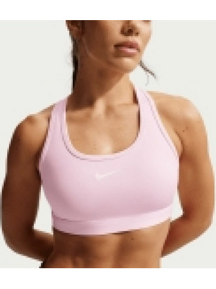 Nike Swoosh Bra Αθλητικό Μπουστάκι με Μέτρια Στήριξη Ροζ DX6821-663