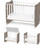 Lorelli Stars Πολυμορφική Κούνια για Στρώμα 60x120cm White Coffee 10150610027A