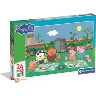Παιδικό Puzzle Clementoni Maxi Super Color Peppa Pig 24 Κομμάτια 24834