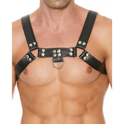Ouch! Uomo Chest Bulldog Λουριά Δεσίματος Μαύρα