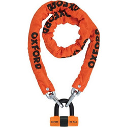 Oxford HD Chain LK145 Αντικλεπτική Αλυσίδα Μηχανής με Κλειδαριά 150cm 10mm Κόκκινη