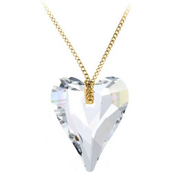 So Charm Γυναικείο Κολιέ Καρδιά Xρυσό με Swarovski BS007-SN054-DORE-CRY