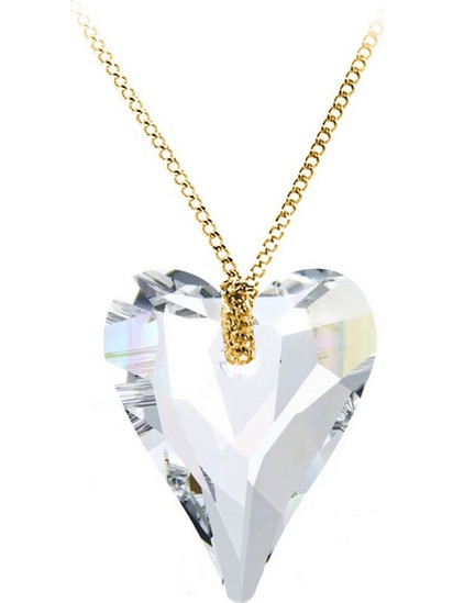 So Charm Γυναικείο Κολιέ Καρδιά Xρυσό με Swarovski BS007-SN054-DORE-CRY