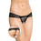 Softline Γυναικείο Sexy String Αυτοκινήτου με Δαντέλα Μαύρο 2443