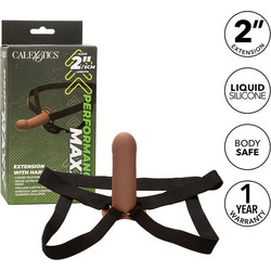 CalExotics Performance Maxx Life-Like Harness Strap On με Dildo 16cm Καφέ