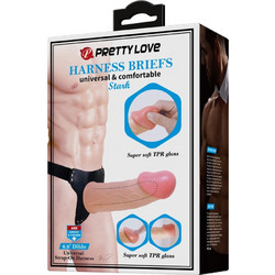 Pretty Love Stark Εσώρουχο Strap On με Dildo 18cm Flesh