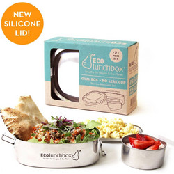 ECOlunchbox Snack Cup Δοχεία Φαγητού Inox Ασημί 2τμχ