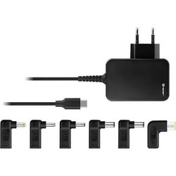 Tracer TRAAKN47202 USB-C Φορτιστής Laptop 65W 20V με Ενσωματωμένο Καλώδιο Τροφοδοσίας και Σετ Βυσμάτων