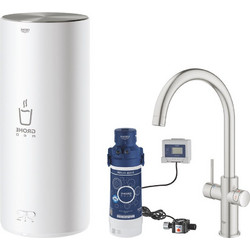 GROHE Red Minta Super 30079DC1 Μπαταρία Κουζίνας Πάγκου Τριπλής Παροχής Ανάμεικτη Inox