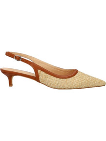 Andres Machado Γόβες Slingback με Τακούνι Στιλέτο Μπεζ Καφέ 6063-32