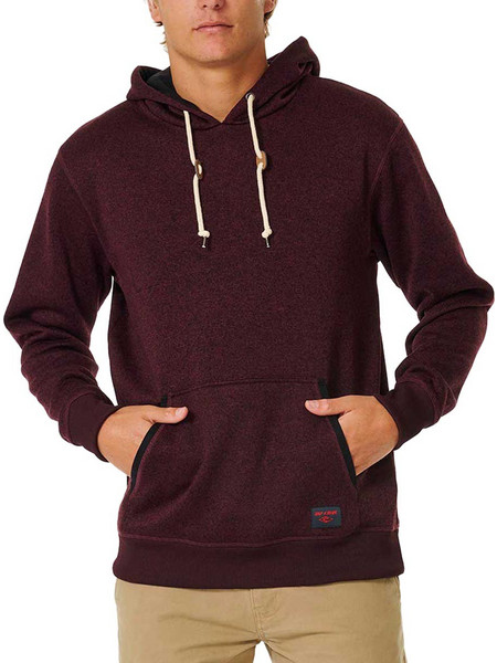 Rip Curl Ανδρικό Φούτερ με Κουκούλα & Τσέπες Μπορντό CSWAE9-4370