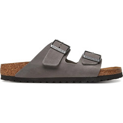 Birkenstock Arizona Δερμάτινα Γυναικεία Σανδάλια Ανατομικά Ανθρακί 1027026