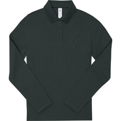 B&C Collection Γυναικεία Μπλούζα Polo Μακρυμάνικη Κυπαρισσί PW462