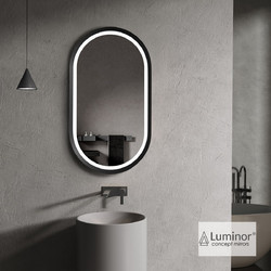 Luminor Aldo Οβάλ Καθρέπτης Μπάνιου Led Αντιθαμβωτικός Αφής Μεταλλικός ALD4590