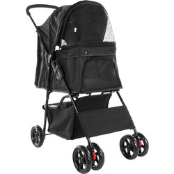 Flamingo Buggy Anda Καρότσι Μεταφοράς Σκύλου έως 15kg Μαύρο 81.5x46x98cm
