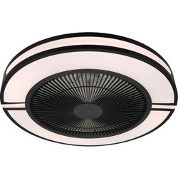 Atman FAN-1005-BL Ανεμιστήρας Οροφής 50cm 17W με Φως & Τηλεχειριστήριο Μαύρος Λευκός