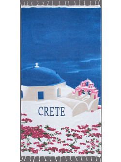 Creta Πετσέτα Παρεό Θαλάσσης Μπλε 90x180cm NKP127