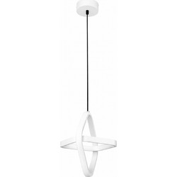 Vencore Axis White Κρεμαστό Φωτιστικό Οροφής Μονόφωτο LED με Ρυθμιζόμενο Λευκό Φως Λευκό Φ22x24cm 6089-20027