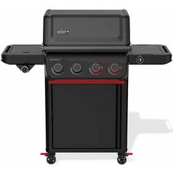 Weber Spirit EPX-435R Stealth Edition Φορητή Ψησταριά Υγραερίου με 4 Εστίες και Πλαϊνό Μάτι Επιφάνειας 61x45cm