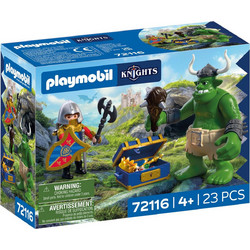Playmobil Knights Λεοντόκαρδος Ιππότης & Τρολ Με Θησαυρό για 4+ Ετών 72116