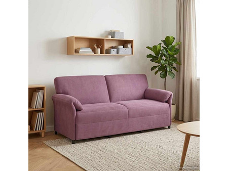 vidaXL Τριθέσιος Καναπές Βελούδινος Μωβ 198x83x95cm 42033980