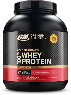 Optimum Nutrition Gold Standard 100% Whey Delicious Strawberry Πρωτεΐνη Ορού Γάλακτος Γράμμωσης 2.04kg