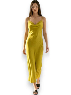 Benissimo Maxi Καλοκαιρινό Βραδινό Φόρεμα Lime 262092951