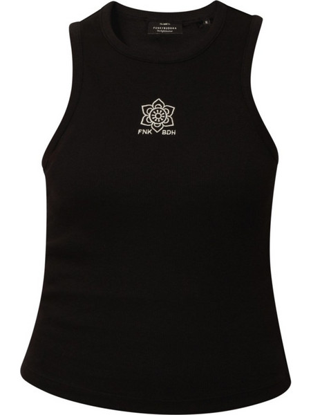 Funky Buddha Γυναικείο Καλοκαιρινό Crop Top Βαμβακερό Μαύρο FBL013-130-04