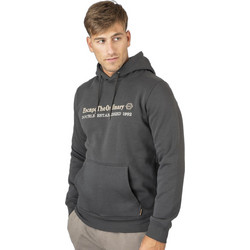 Double Ανδρικό Φούτερ Fleece με Κουκούλα & Τσέπες Ανθρακί 252MTOP-1078