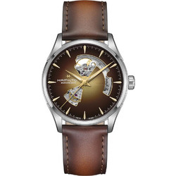 Hamilton Jazzmaster Ανδρικό Ρολόι Αυτόματο με Καφέ Δερμάτινο Λουράκι H32705501
