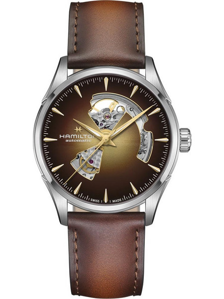 Hamilton Jazzmaster Ανδρικό Ρολόι Αυτόματο με Καφέ Δερμάτινο Λουράκι H32705501