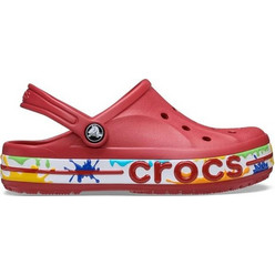 Crocs Bayaband Paint Splash Clog Παιδικά Παπούτσια Θαλάσσης Ανατομικά Κόκκινα E74133