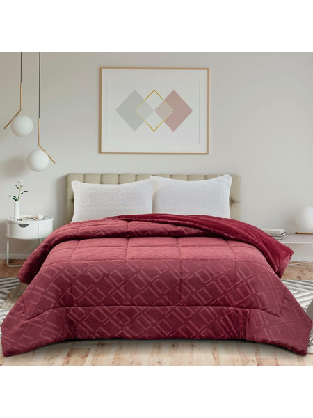 Cosmin Κουβερτοπάπλωμα Υπέρδιπλο 220x240 Reliefs Teal Red 4000149