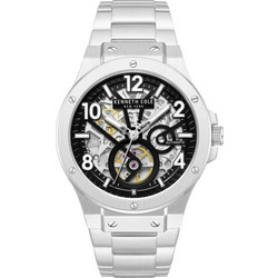 Kenneth Cole Grove Ανδρικό Ρολόι Αυτόματο με Ασημί Μεταλλικό Μπρασελέ KCWGY0098904