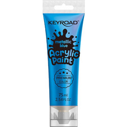 Keyroad Metallic Blue Ακρυλικό Χρώμα Ζωγραφικής 75ml