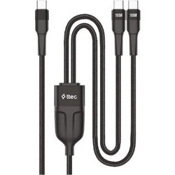 Ttec AlumiCable Duo USB-C to USB-C 100W 1.5m Black